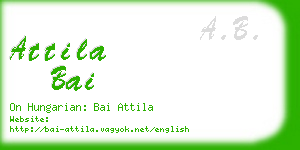 attila bai business card